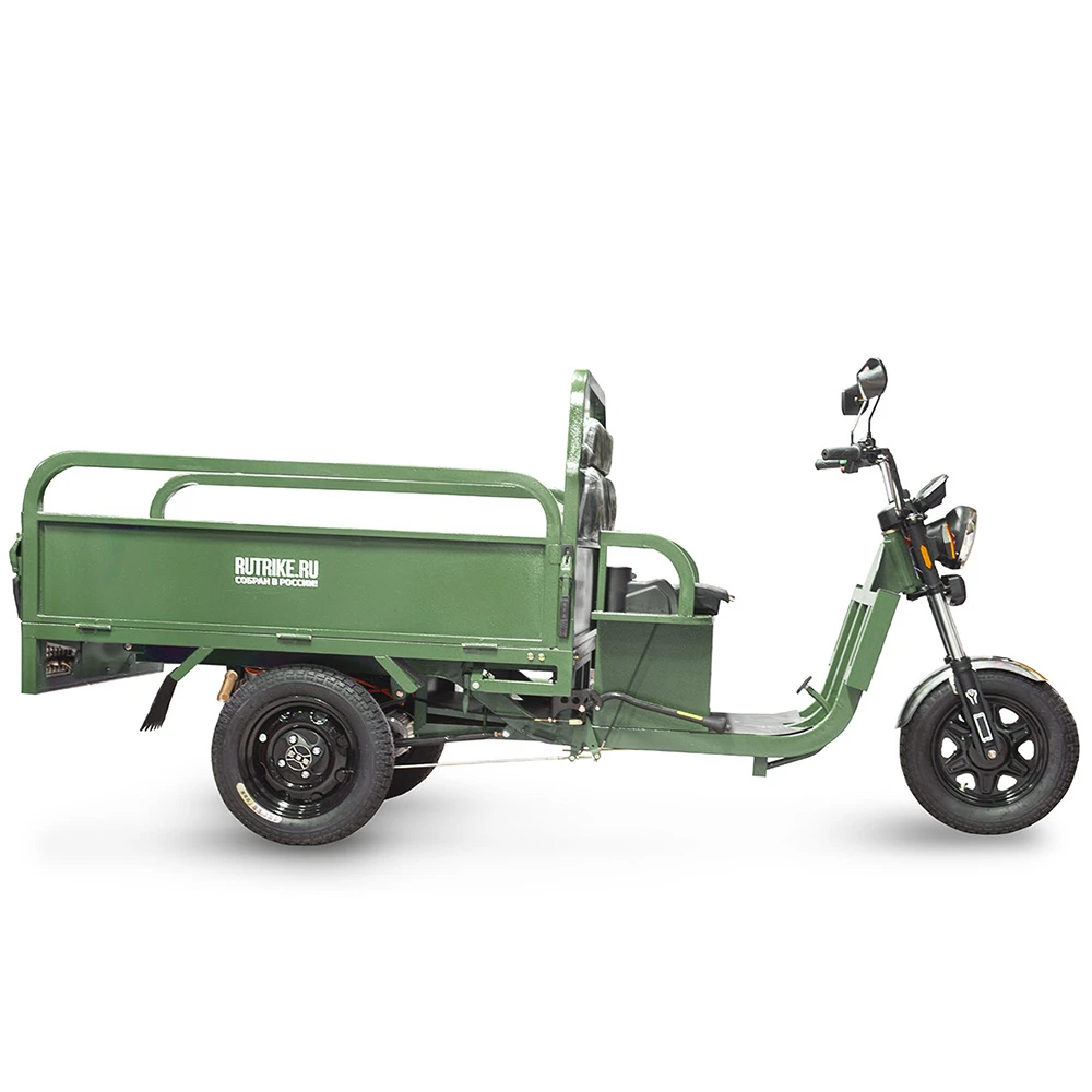 Грузовой электротрицикл Rutrike Партнёр 1500 48V1200W Зеленый 1