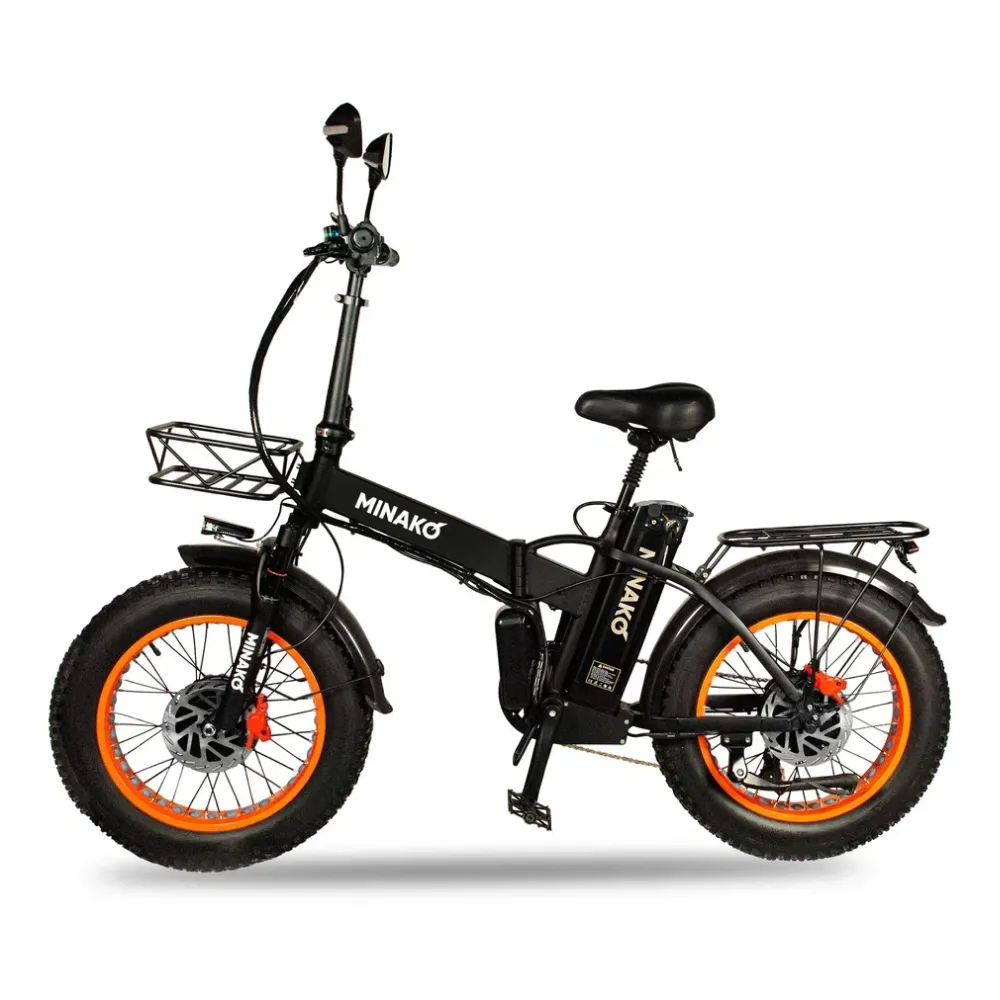 Электровелосипед Minako F10 Dual оранжевый гидравлика 1